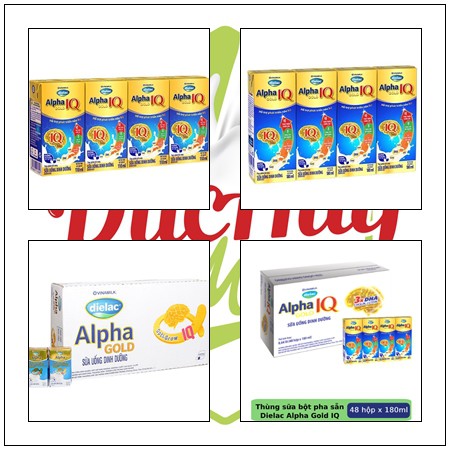 Thùng sữa bột pha sẳn Vinamilk Dielac Gold 48 hộp x 110ml/180ml