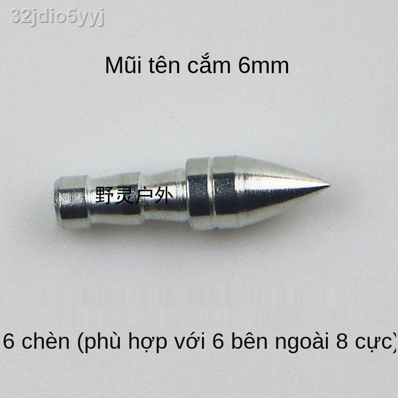 ♦✔◇Mũi tên mục tiêu mũi tên 6mm áo khoác ngoài arrow 7mm gia công phần đầu mục tiêu 6 * 8mm chèn mũi tên nhôm ghế chống