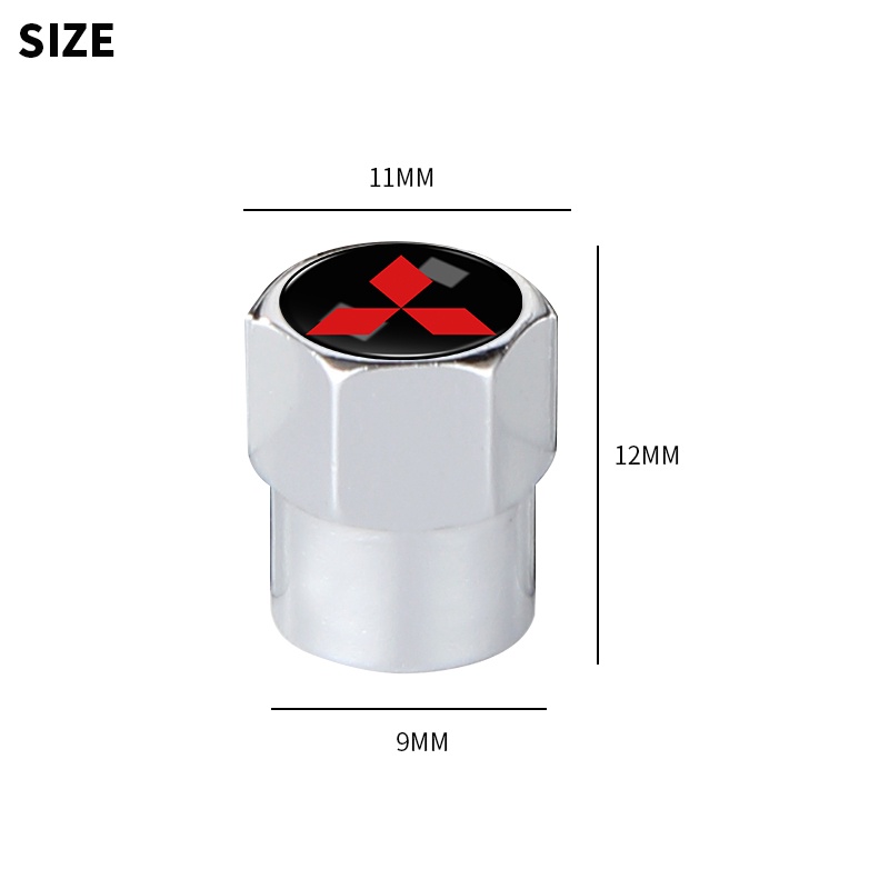 Bộ 4 Nắp Van Bánh Xe Hơi Mitsubishi