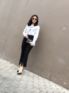 Sơ mi lụa nơ cổ