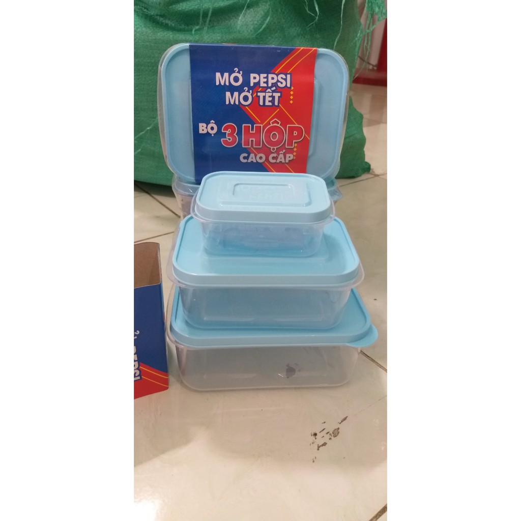 Bộ 3 Hộp Nhựa hàng tặng từ Pepsi | BigBuy360 - bigbuy360.vn