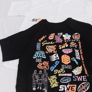 ÁO THUN TAY LỠ SWE LOGOS