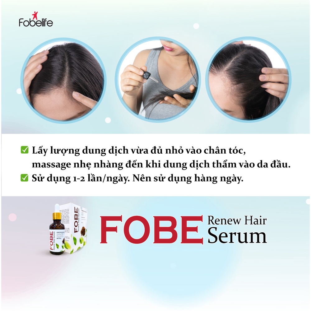 Serum Kích Thích Mọc Tóc, Ngăn Rụng Tóc, Làm Tóc Đen Trở Lại Fobe Hair- Chai 50ml- Đạt chuẩn GMP