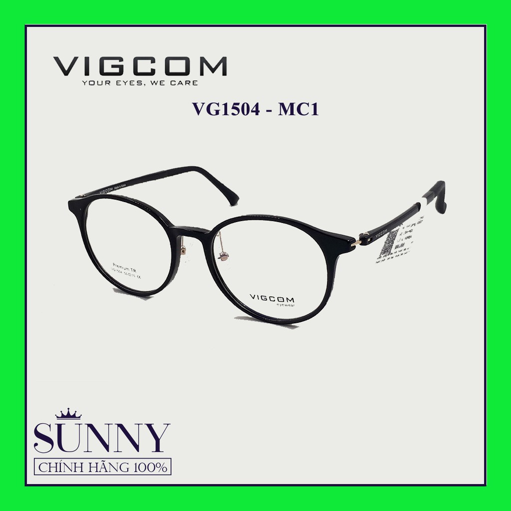 Gọng kính thời trang Vigcom VG1504 (9 mẫu) chính hãng, thiết kế dễ đeo bảo vệ mắt