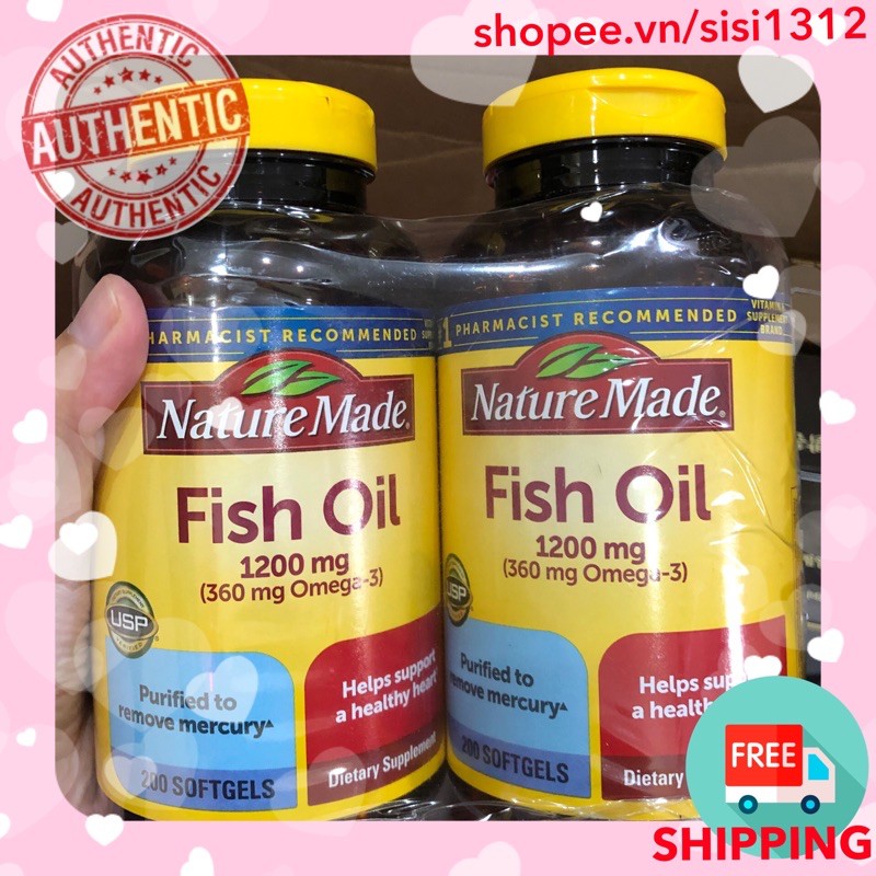 Dầu Cá Mỹ fishoil 200v