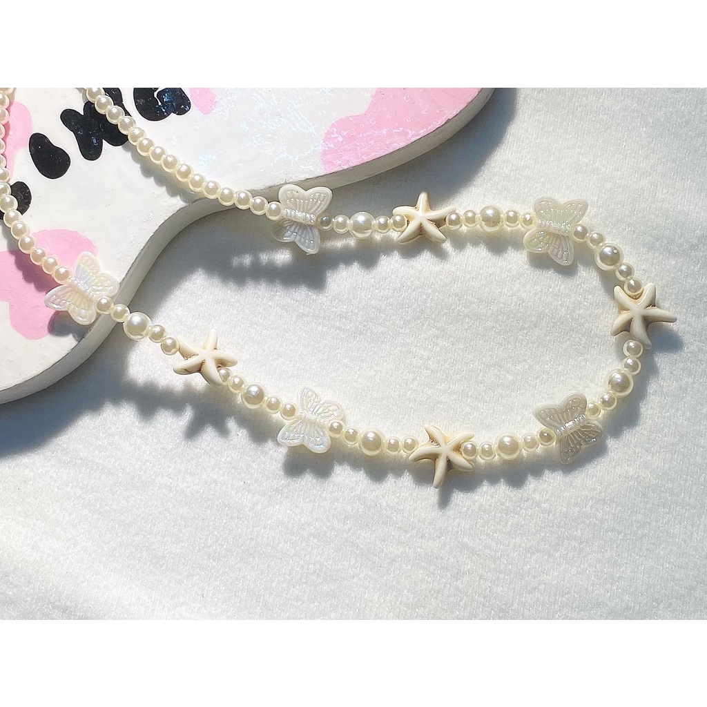 Vòng cổ handmade LILI HOWLITE STARFISH NECKLACE - LILI'S SUMMER BEADS