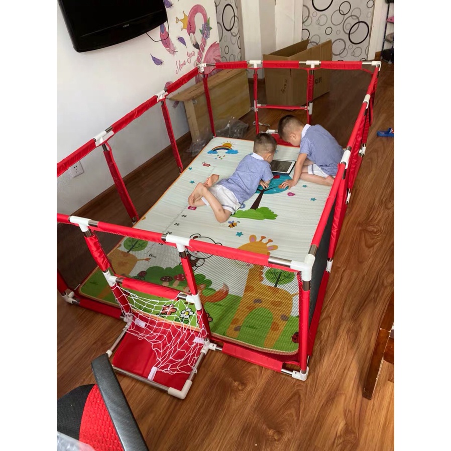 Quây bóng lều chơi bóng cho bé, Nhà bóng cho bé khung inox chữ nhật