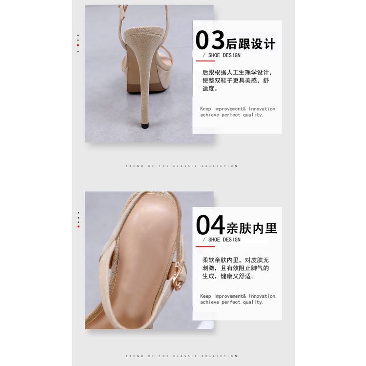 Giày Sandal Cao Gót 12cm Có Khóa Cài Phong Cách Hàn Quốc Thời Trang Mùa Hè Dành Cho Nữ 2022