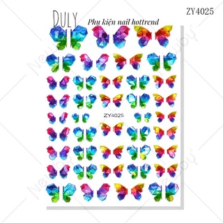 (hàng new)Hình dán bướm 3D dán móng tay siêu đẹp