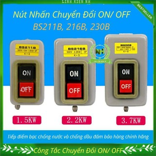 Nút nhấn công tắc 3p on/off bs211b, bs216b, bs230b 1.5kw, 2.2kw, 3.7kw loại tốt