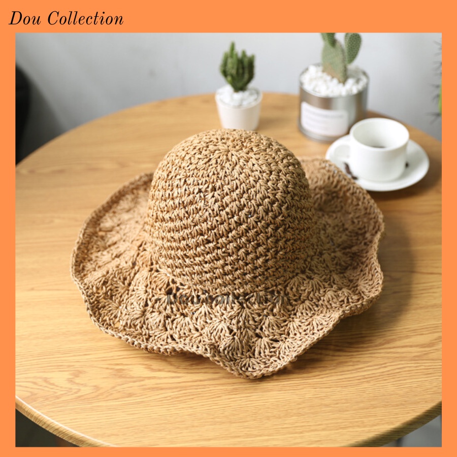 [NowShip2h] Nón Cói (Mũ Cói) Trơn Mềm Vành Rộng Chống Nắng Đi Biển - Mã NC026