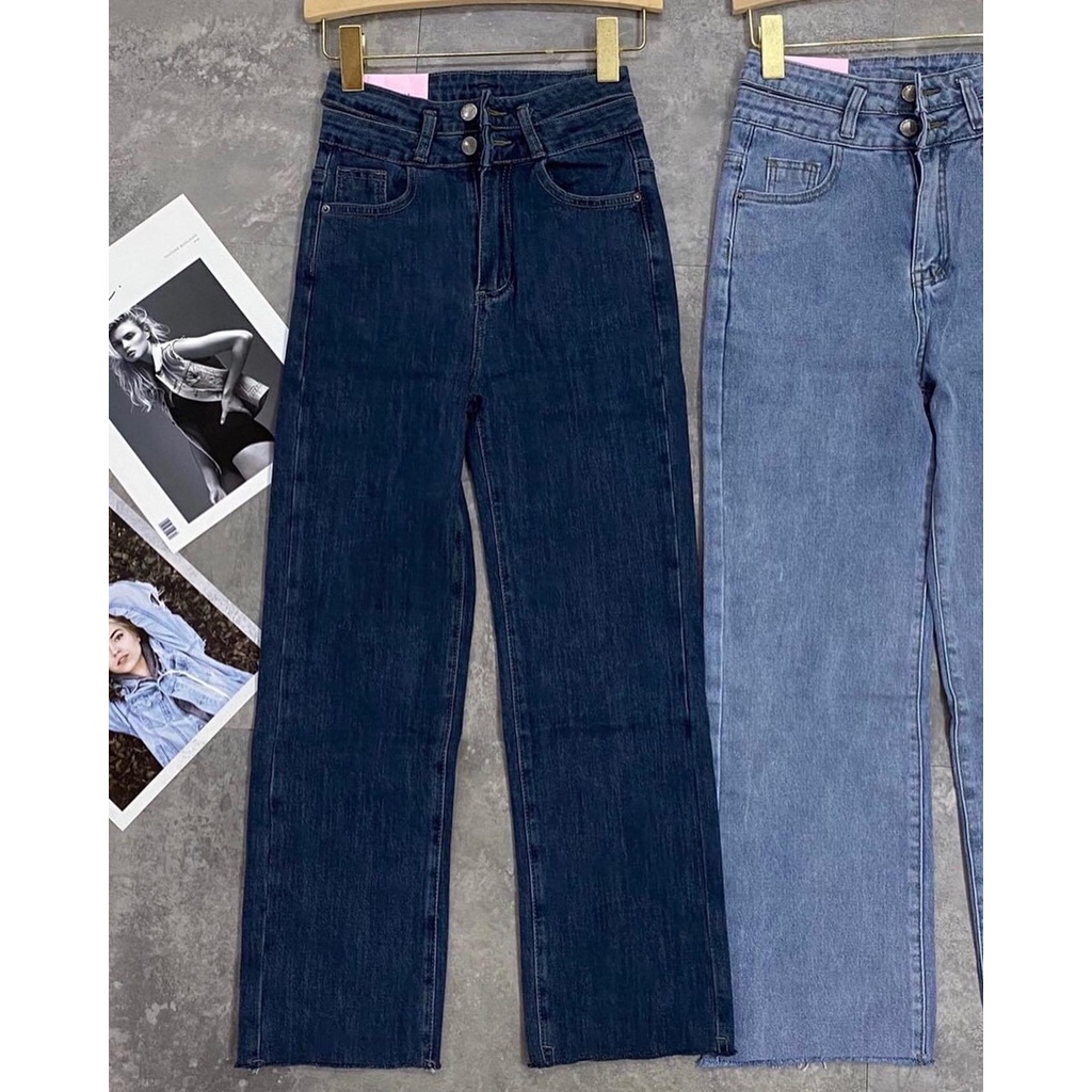 Quần jean hai cúc cắt gấu SV141