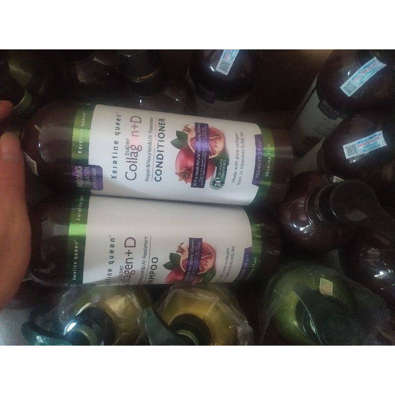 Dầu gội Keratin Queen Super Collagen+D 750ml và 1000ml