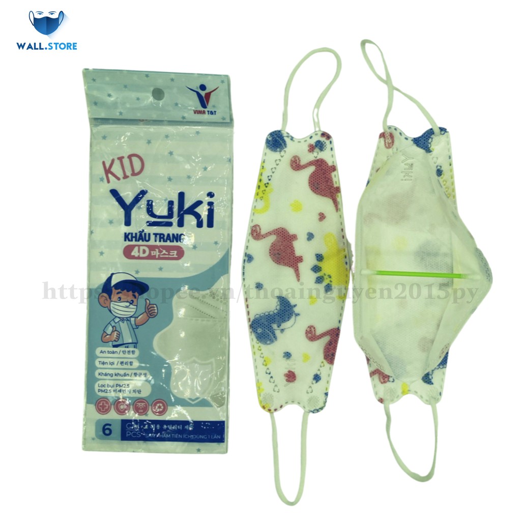 Thùng 50 gói 6 cái Khẩu trang 4D Yoki hàng 4 lớp công ty KF94 | BigBuy360 - bigbuy360.vn