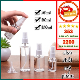  Chai chiết mỹ phẩm phun sương - Lọ chiết nước hoa dạng xịt các mức dung tích (BC03)