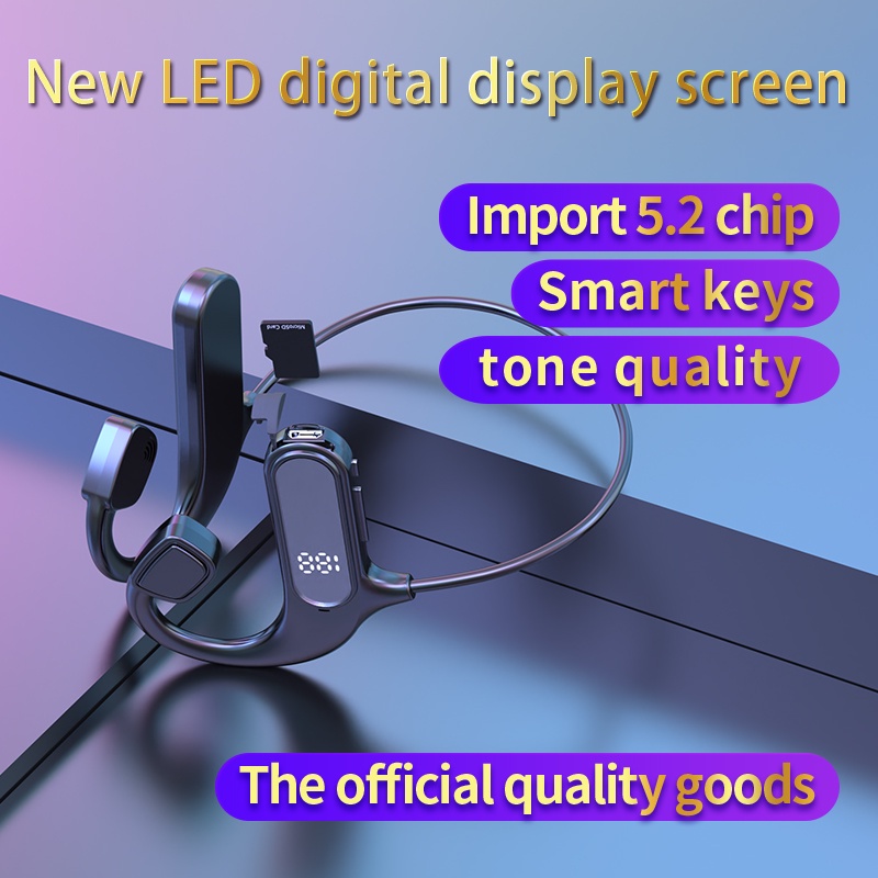 Tai Nghe Treo Vành Tai Bluetooth Không Dây VG09 Chống Nước / Mồ Hôi Có Màn Hình LED Hiển Thị