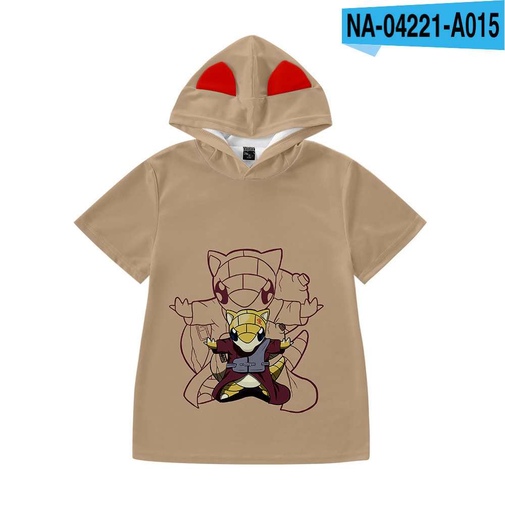 Áo Hoodie Tay Ngắn In Hình Naruto Cá Tính Cho Nam