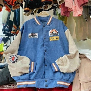 Áo Khoác BomBer Nam Nữ In Cầu Vồng Chất Liệu Nhung Cao Cấp Thể Hiện Cá Tính giới Trẻ LUCA CH