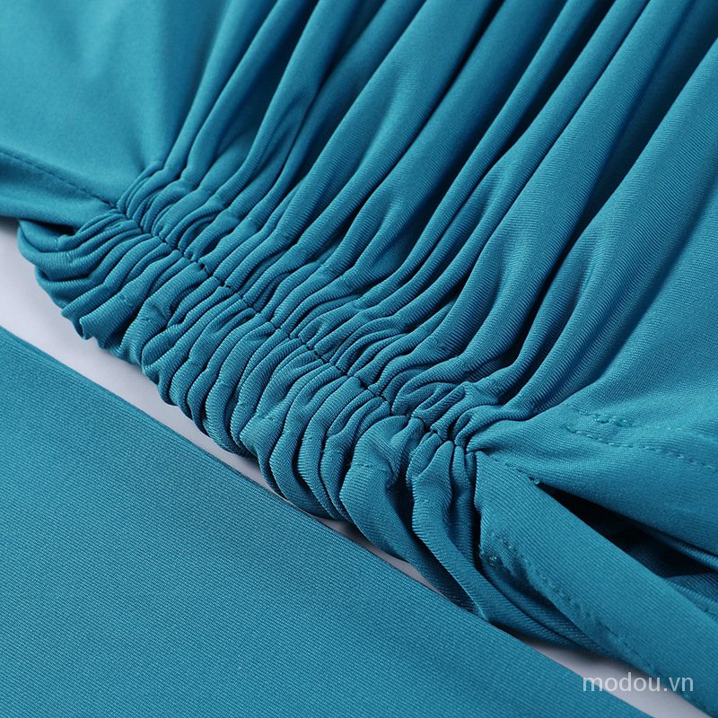 Đầm tay dài xẻ tà thời trang mùa thu cho nữ Hi5t