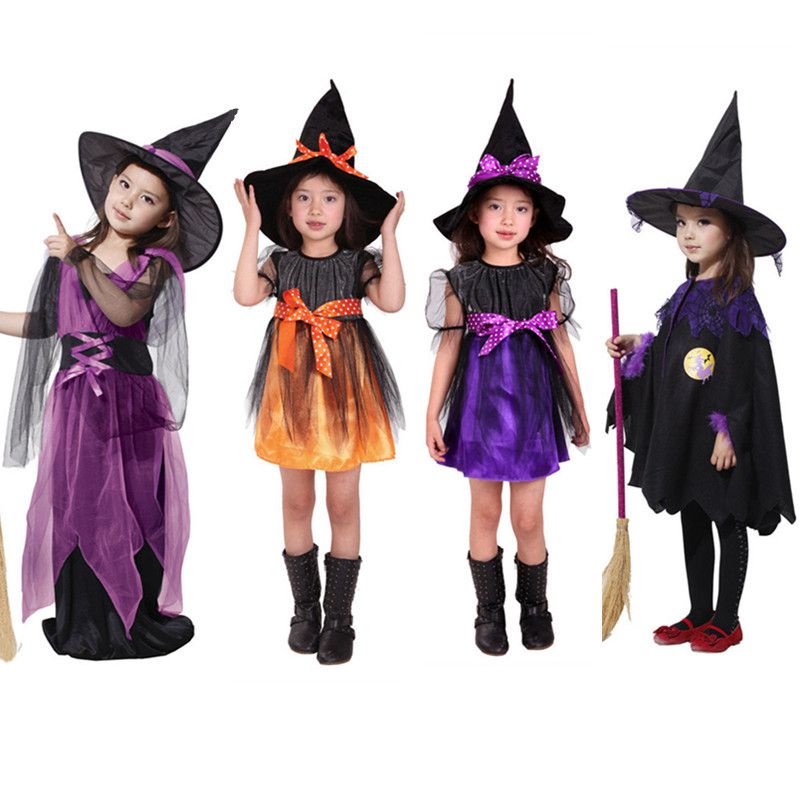 Đầm Hóa Trang Halloween Nhân Vật Phù Thủy Cho Bé Gái | BigBuy360 - bigbuy360.vn