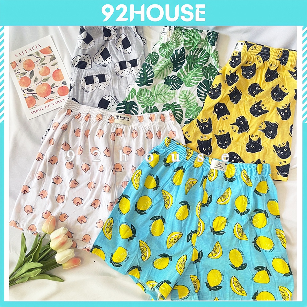 Quần đùi thái nam nữ đều mặc được quần boxer thể thao mặc nhà chất cotton thoáng mát