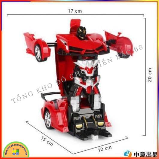 Xe ô tô đồ chơi biến hình thành rô bốt điều khiển từ xa hàng loại 1 có kèm sạc pin TKMB68
