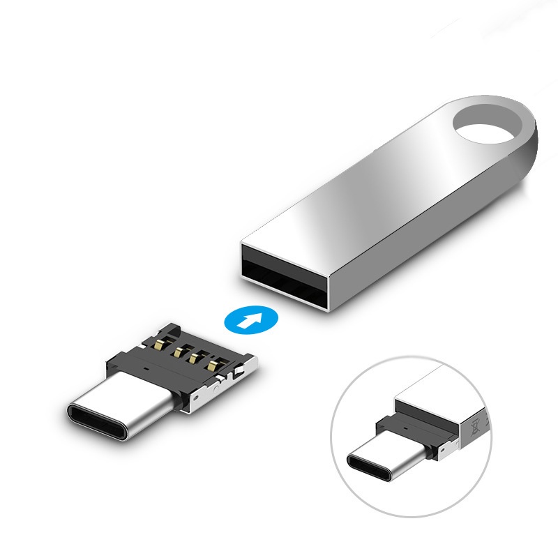 Đầu điều hợp USB loại C qua USB OTG cho điện thoại / máy tính bảng / ổ flash / ip