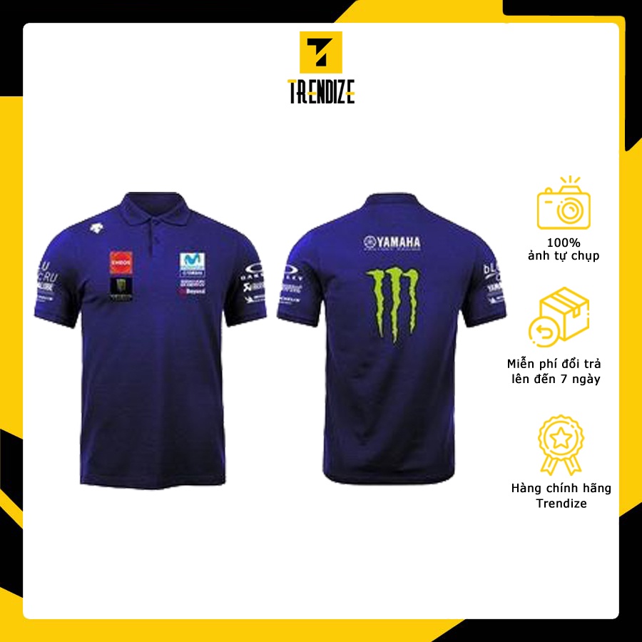 Áo Polo thể thao nam Yamaha Monster full size chính hãng - Áo thun cộc tay thương hiệu Trendize