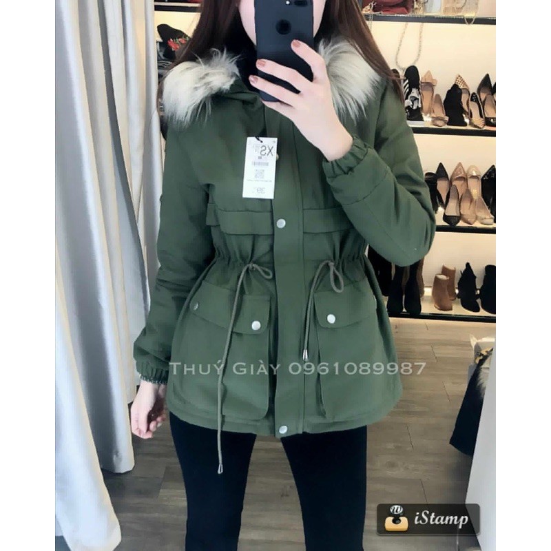 Áo kaki lót lông chun eo