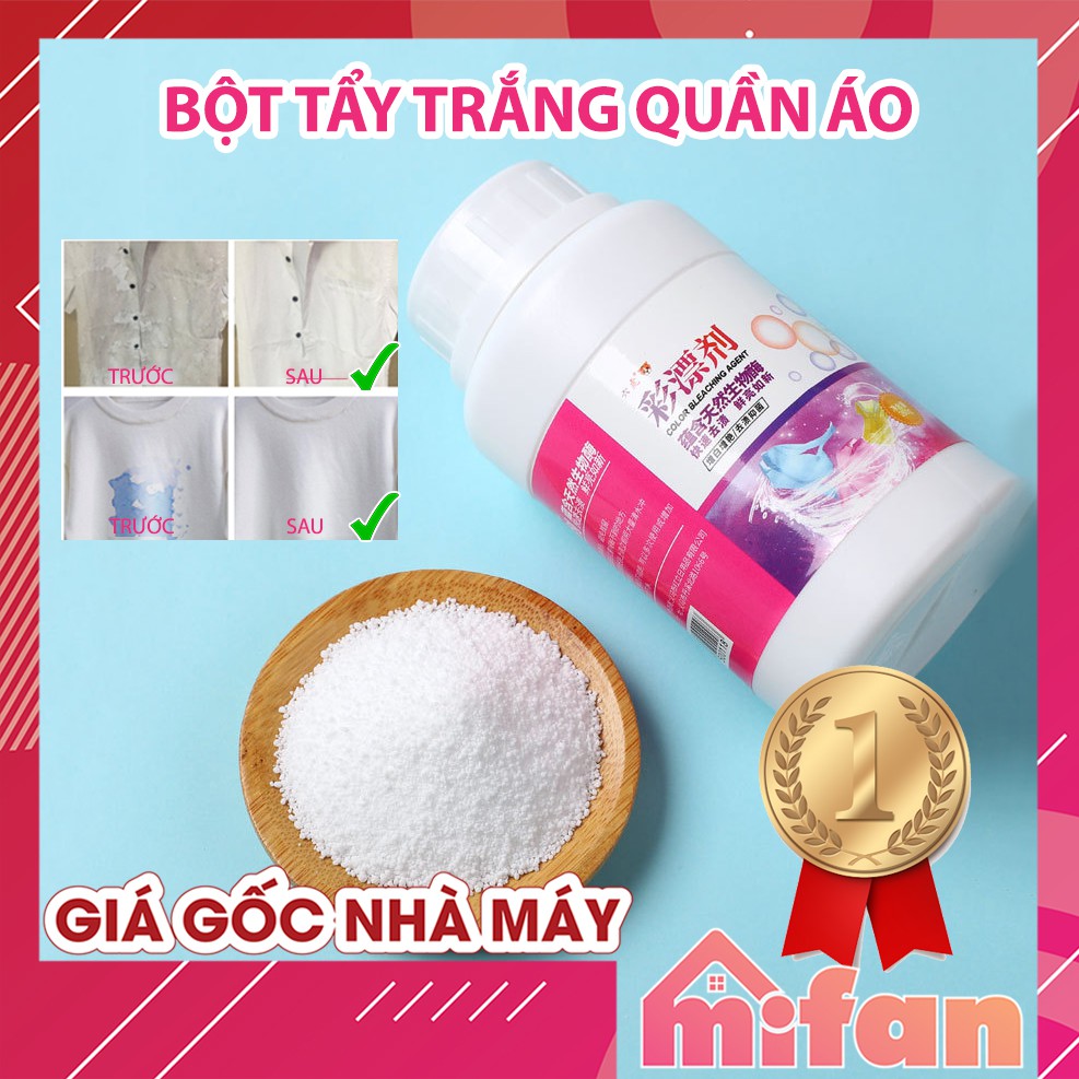 Bột Tẩy Trắng Quần Áo Thần Thánh 260gr Mifan - Thuốc tẩy trắng, làm sáng quần áo bị ố vàng, vết bẩn khó giặt