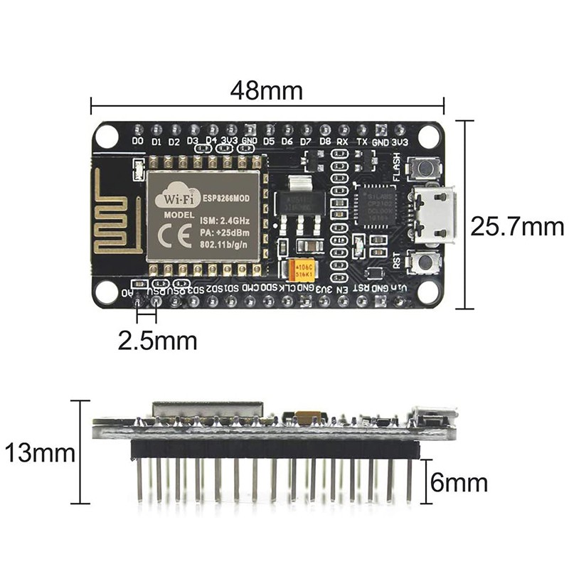 Bộ 5 Bảng Mạch Phát Triển Wifi Wlan Cho Esp8266