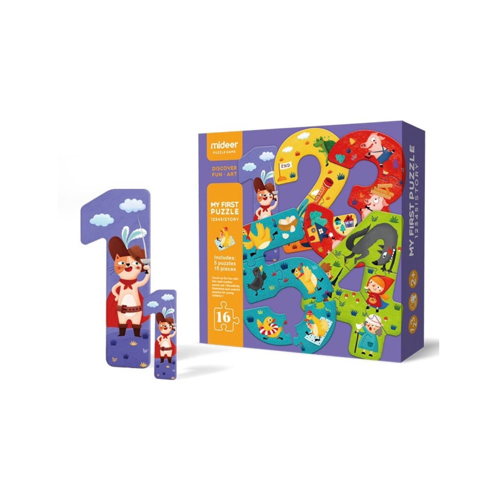 Đồ chơi cho bé 2 - 3 tuổi Bộ xếp hình đầu tiên Mom &amp; Baby Mideer My First Puzzle