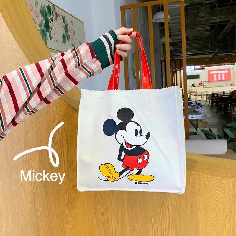 Túi tote nữ Hàn Quốc xách tay hoạt hình mickey vải mềm đeo chéo mini học sinh viên giá rẻ Tuidepstore