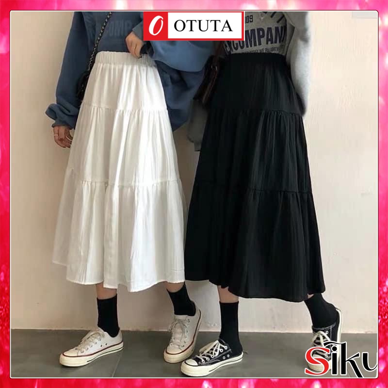 💋 Chân váy 3 tầng Ullzang dài qua gối - OTUTA