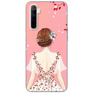 Ốp lưng Realme 6, 6 Pro, 6i in hình Cô gái áo hồng