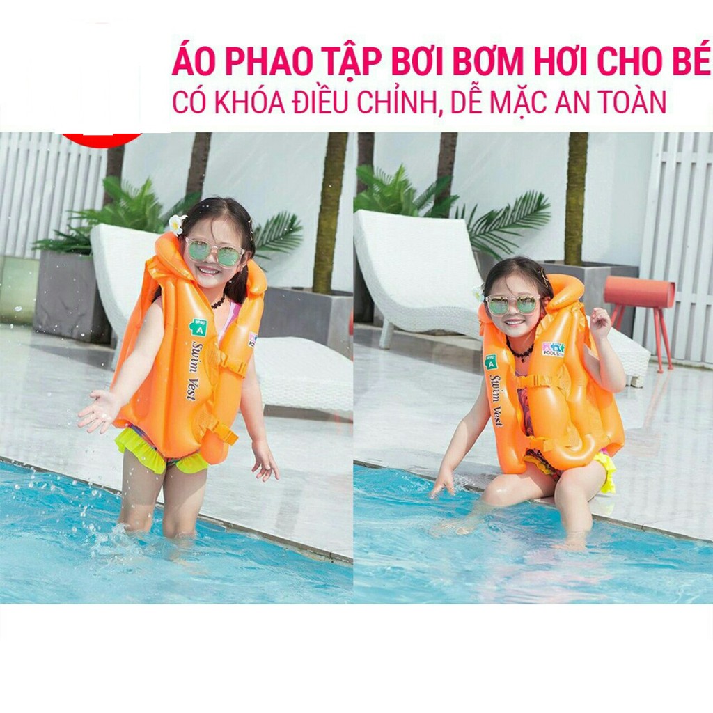 Áo phao tập bơi cho bé với họa tiết hoạt hình bắt mắt