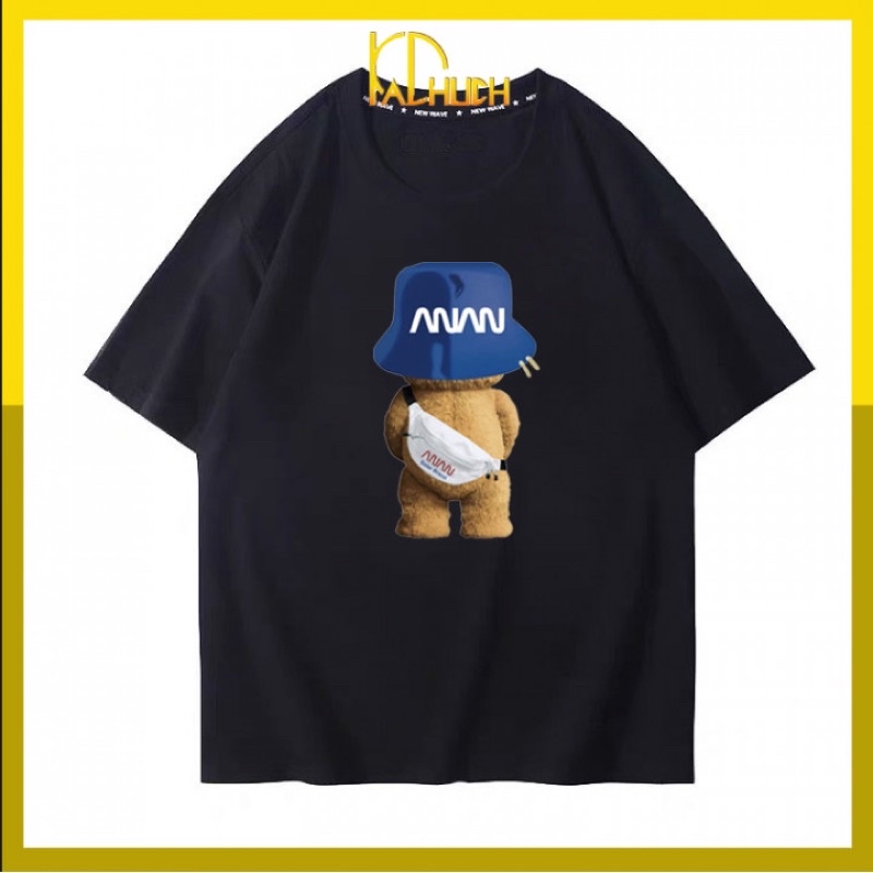 Áo thun tay lỡ form rộng in gấu NASA vải cotton dày dặn chuẩn bán shop