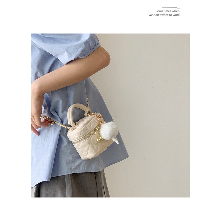 Fanli Túi Xách Da Đeo Vai Hình Vuông Cỡ Nhỏ Phối Dây Đeo Sợi Xích Thời Trang Chất Lượng Cao Cho Nữ