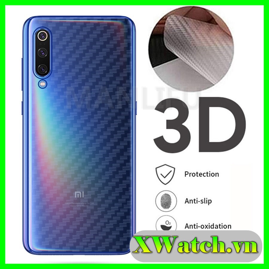 Miếng dán Carbon Xiaomi Redmi 10 K40 pro k20 pro K30 pro Note 9s Redmi 9/9a/9c redmi note 10 4g 5g note 10 pro Mi 11 ...