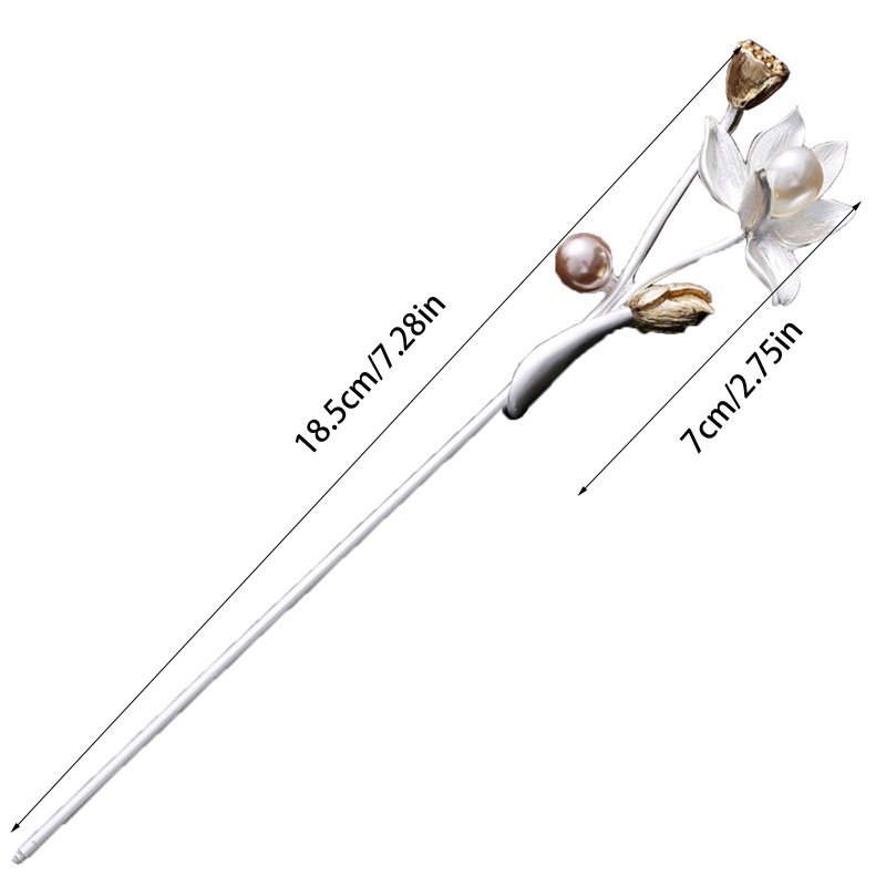 Kẹp Tóc Kim Loại Hình Hoa Sen Màu Vàng Thời Trang Dành Cho Nữ