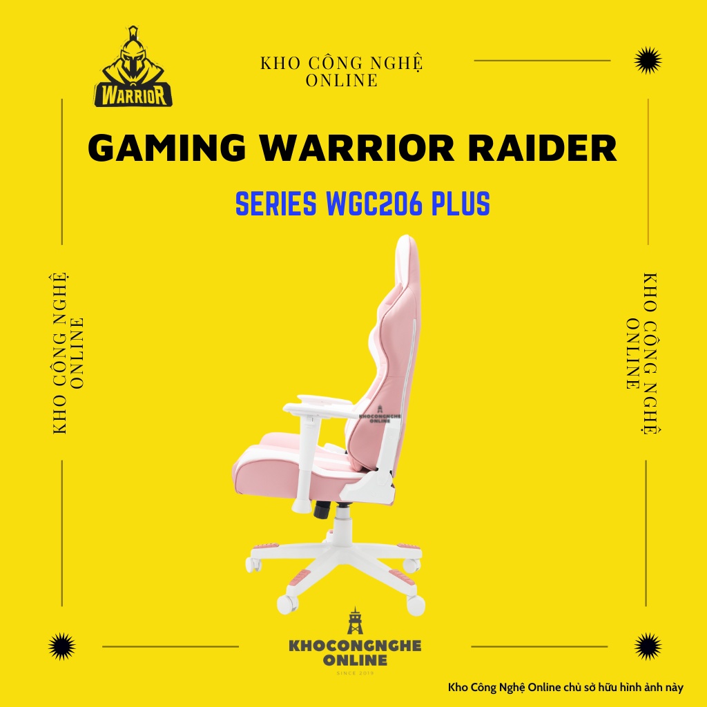 Ghế game Warrior Raider Series – WGC206 Plus White/Pink