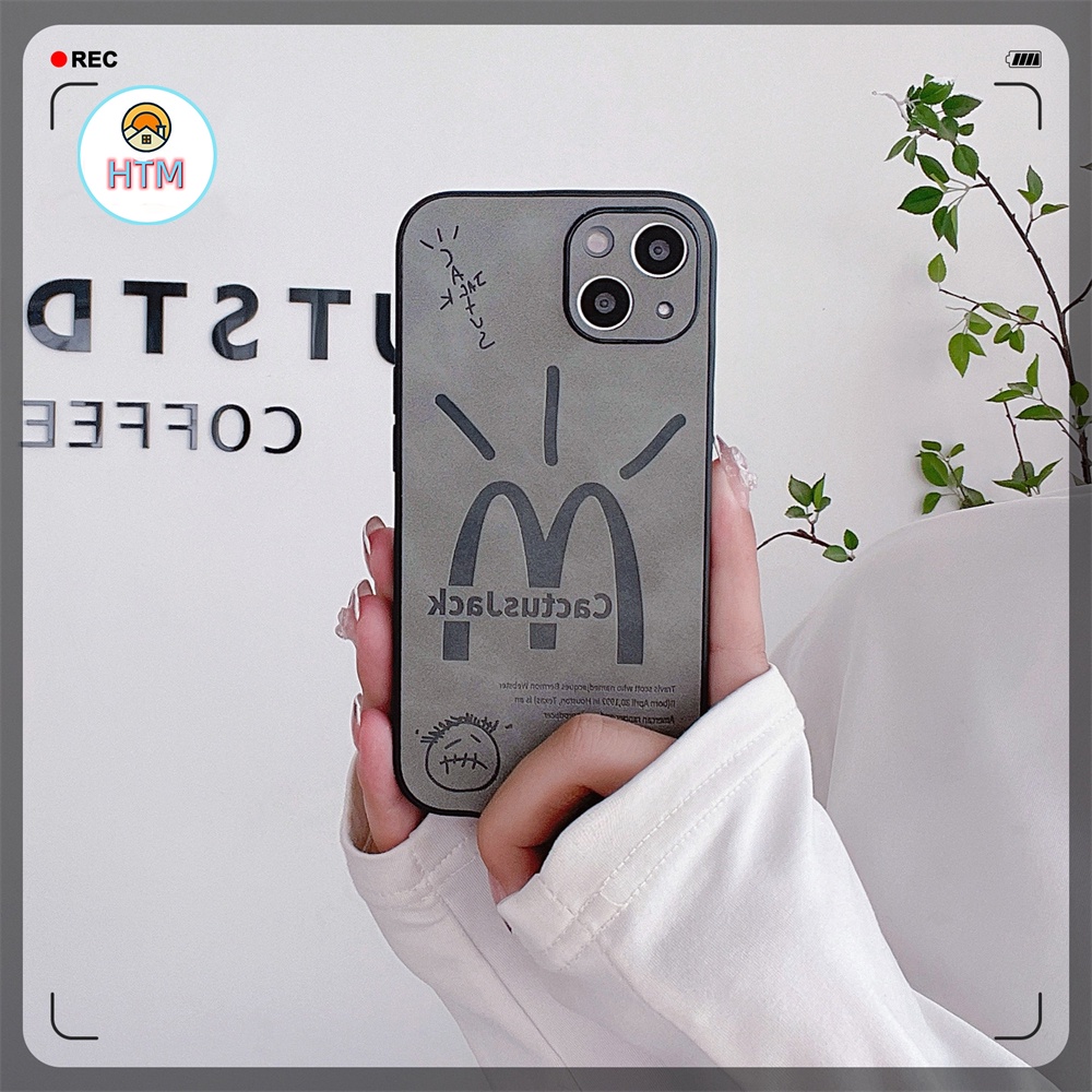 Ốp Điện Thoại Cứng Viền Vuông Họa Tiết Dễ Thương Cho iPhone 13 12 11 Pro Max XS Max XR X