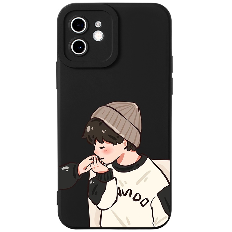 Ốp lưng JURSUE hoạt hình cặp đôi dễ thương đẹp Cho iPhone 14 13 12 11 Pro Max SE 2020 X XR XS 8 7 ip 6S 6 Plus kute Y2158
