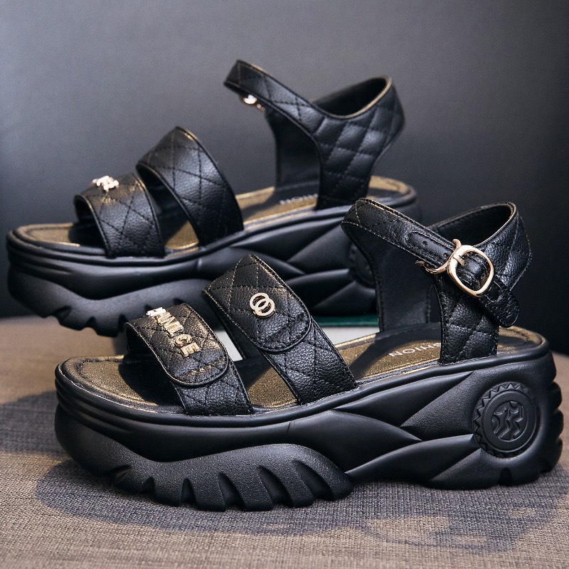 Sẵn_Hàng QC_Sandal nữ 3 quai đế bánh mì 6 phân
