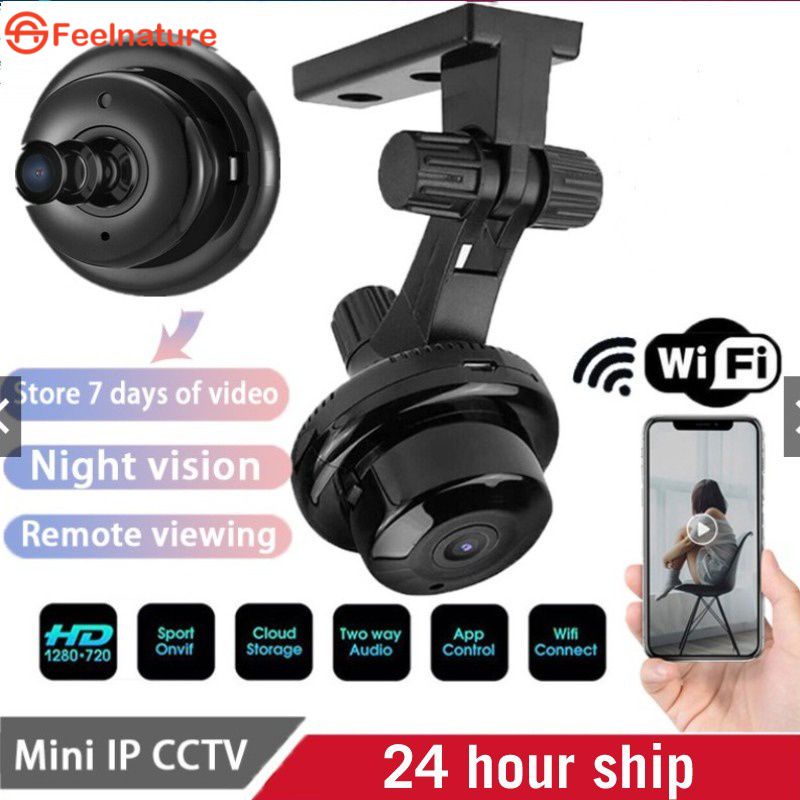 Mini Camera Hd 1080P V380 Pro Nhỏ Không Dây Ip Wifi Tầm Nhìn Ban Đêm Thể Thao Màn Hình kèm Chân Đế Nhà Bảo Vệ An Ninh