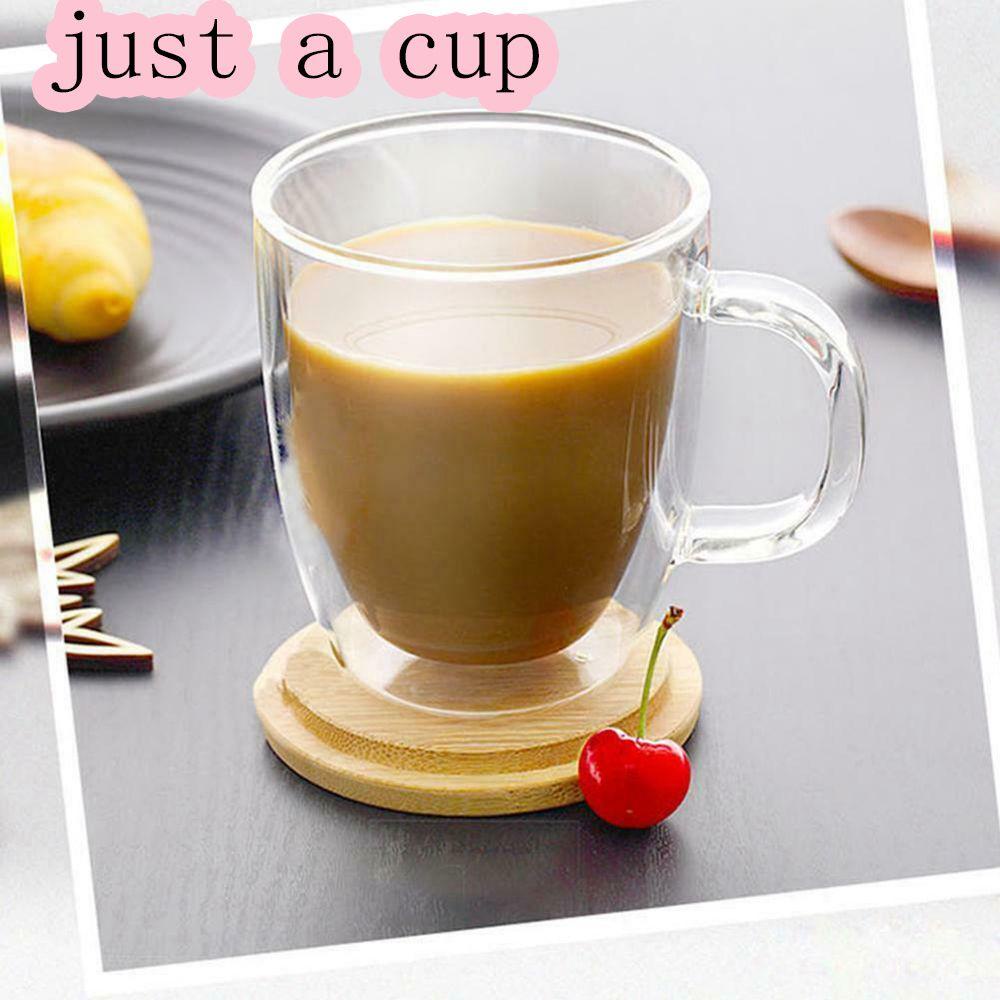 PISTA Cốc Thủy Tinh Uống Trà Cà Phê Hai Lớp Cách Nhiệt