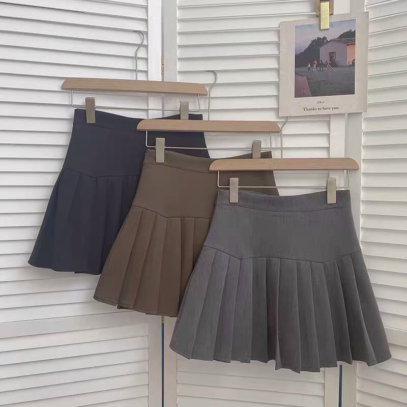 Chân váy tennis xếp ly dáng mới chữ A lưng cao che hông bigsize phong cách ullzzang  ka