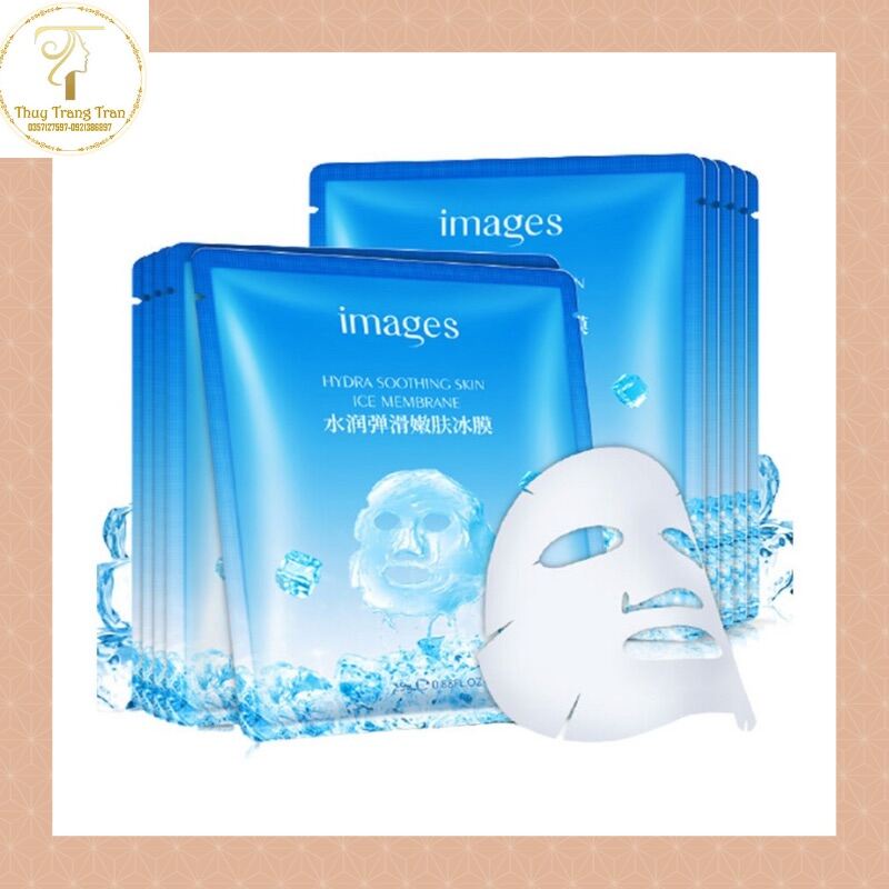 Mặt nạ dưỡng da giấy chống lão hóa dưỡng ẩm trắng da giảm mụn đá băng images LUVELA MN10