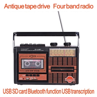 Máy ghi âm băng cassette phong cách cổ điển hỗ trợ thẻ nhớ usb sd