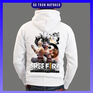 [Bán Chạy] Áo FF - Áo Khoác Free Fire Thích Khách Âm Dương Màu Trắng Tay Đen